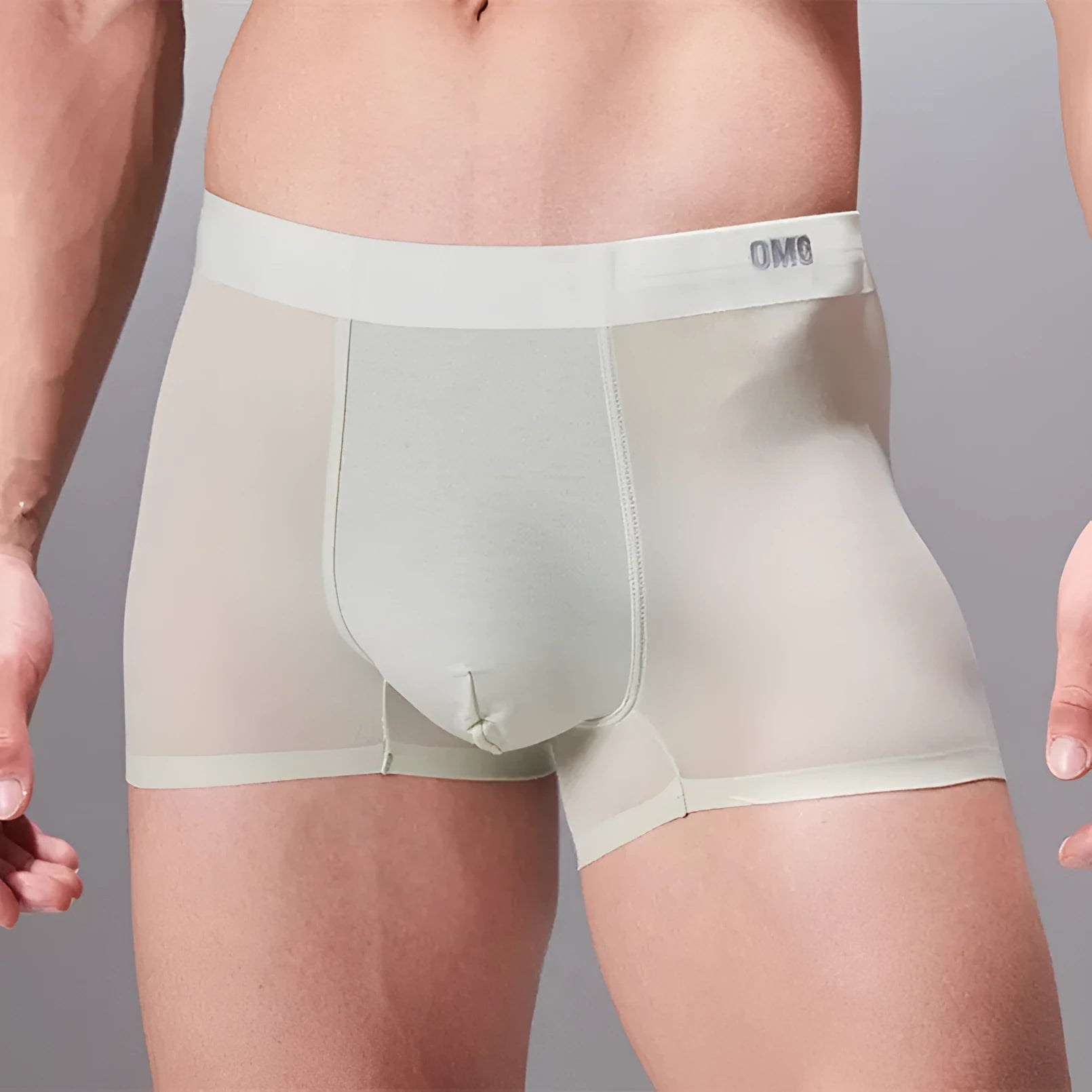 Men's lightweight seamless fitness shorts in black, blue, green, or silver on a size chart