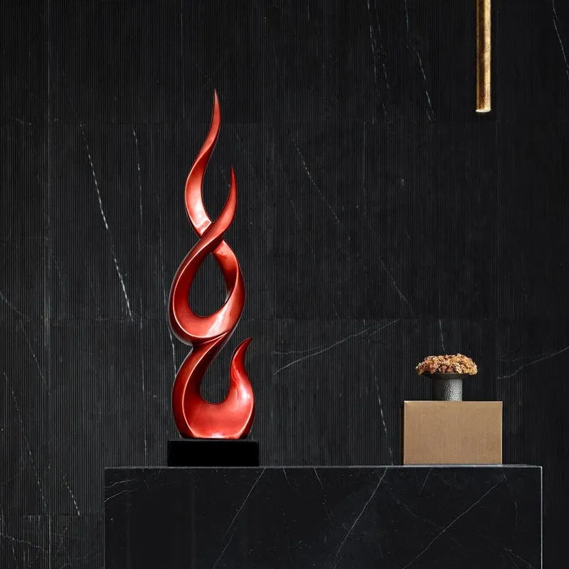 High-rise festival decoration ornament in resin and plastic with a modern simple design.