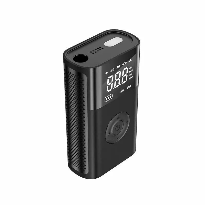 Handheld wireless digital air pump with ABS body and display screen for car and bicycle tire inflation