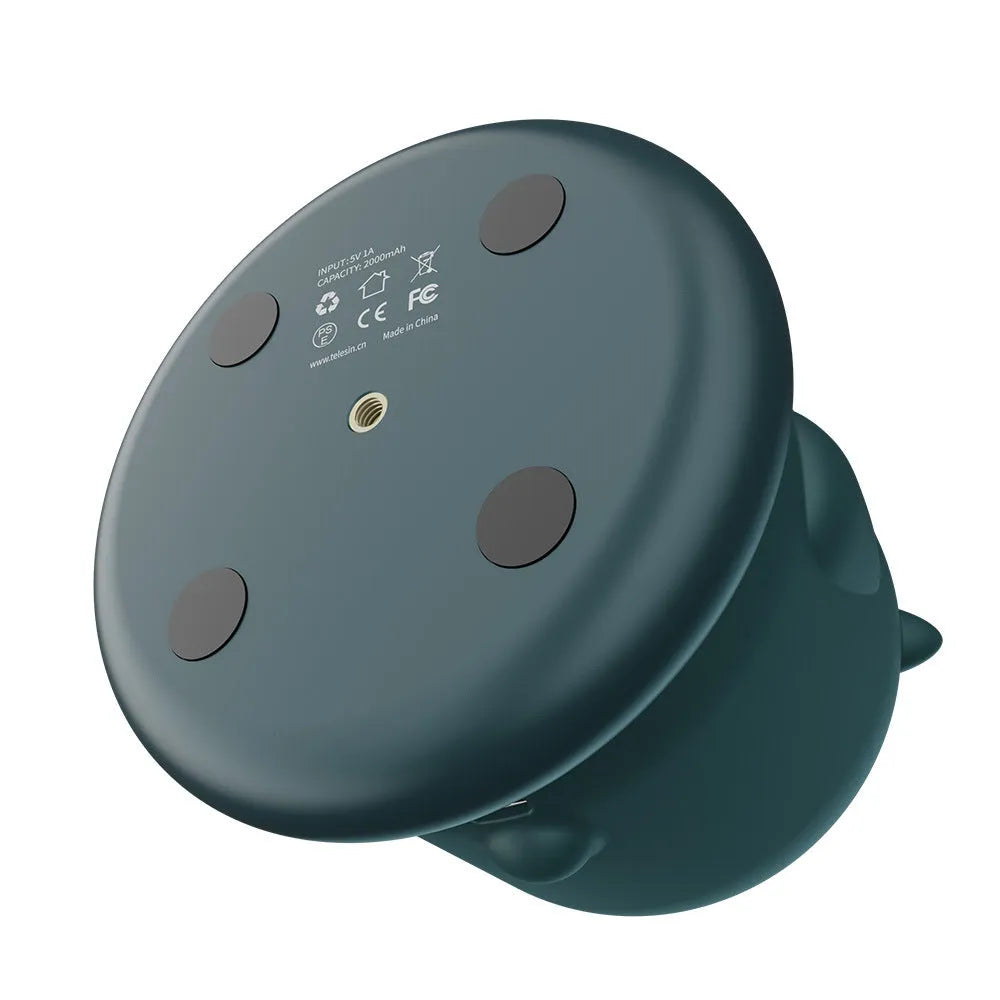 Intelligent AI face recognition gimbal with 360-degree rotation on dark background