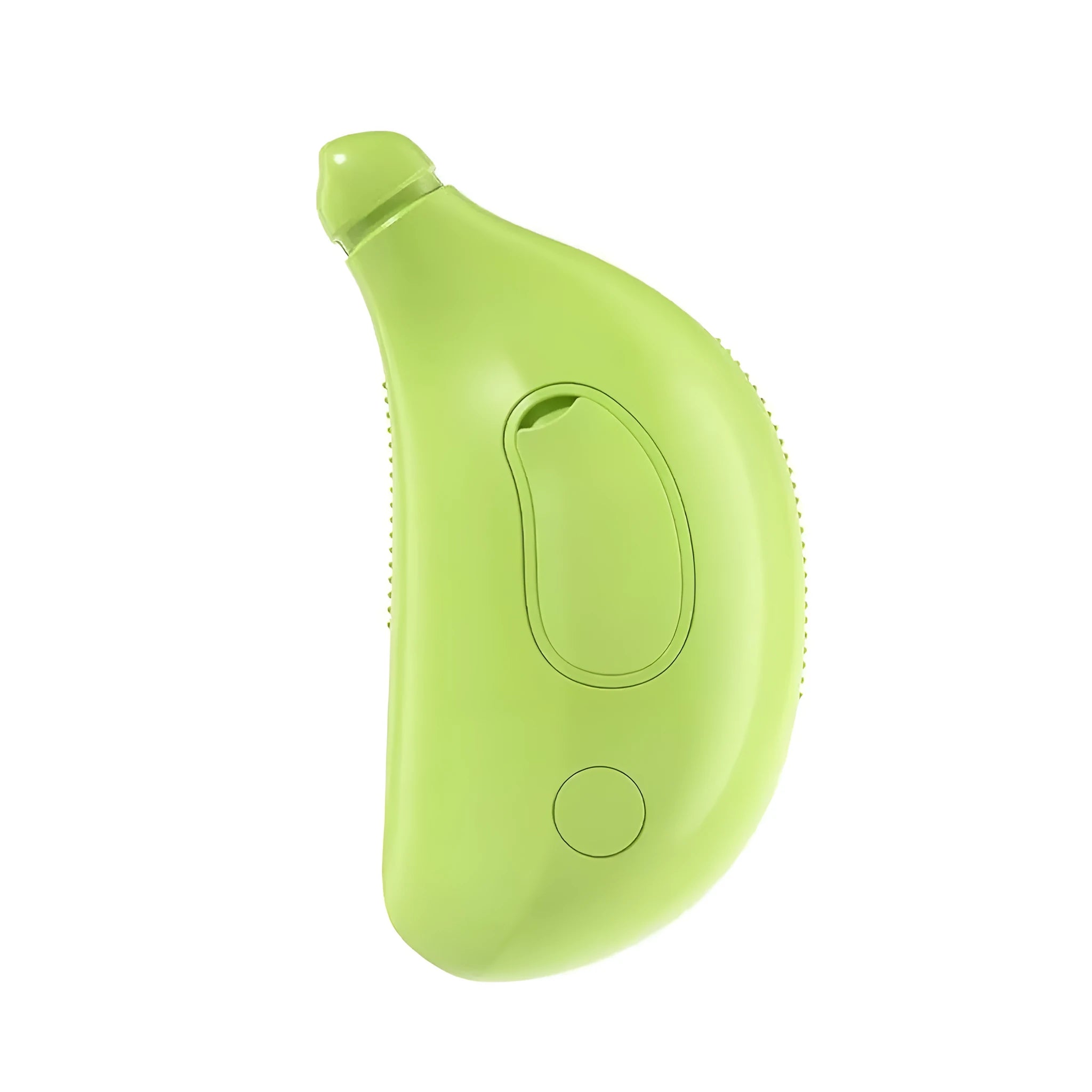 Green rechargeable cat steam brush with round teeth and massage function for pet grooming