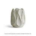 Ceramic irregular art vase for flower arrangements in low or high style magnesium clay construction
