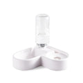 White pet water fountain for cats and dogs with food-grade construction measuring 22x26x16cm