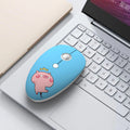 Cartoon wireless mini mouse for laptop in blue rabbit colour with USB receiver