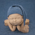 Hand-woven yarn baby photography hat in conical style, available in twelve colour options