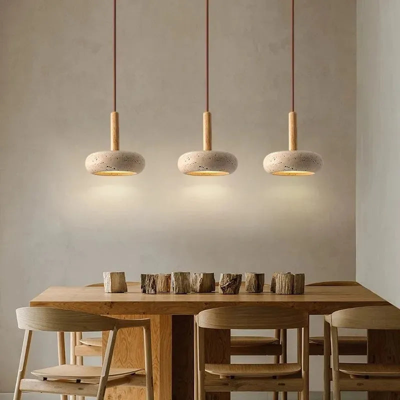 Huangdongshi small retro three-head droplight with 15cm diameter for bedroom or dining room