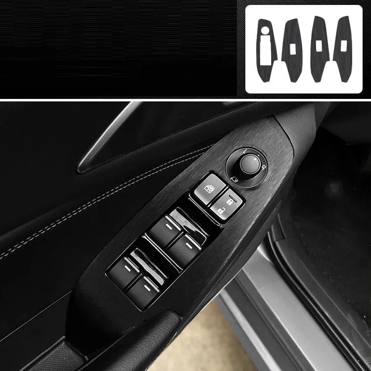 Car interior decorative adhesive film sticker kit for centre console and dashboard modification.