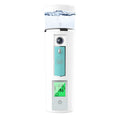 White rechargeable USB portable facial moisturiser spray 15cm by 4.5cm on a table