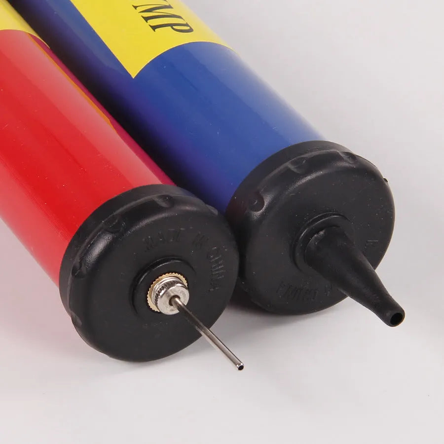 Manual plastic hand pump cylinder for basketball and football inflation in mixed colours