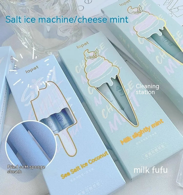 Office ice cream sponge press pen with double-headed fluorescent tips for student calligraphy practice