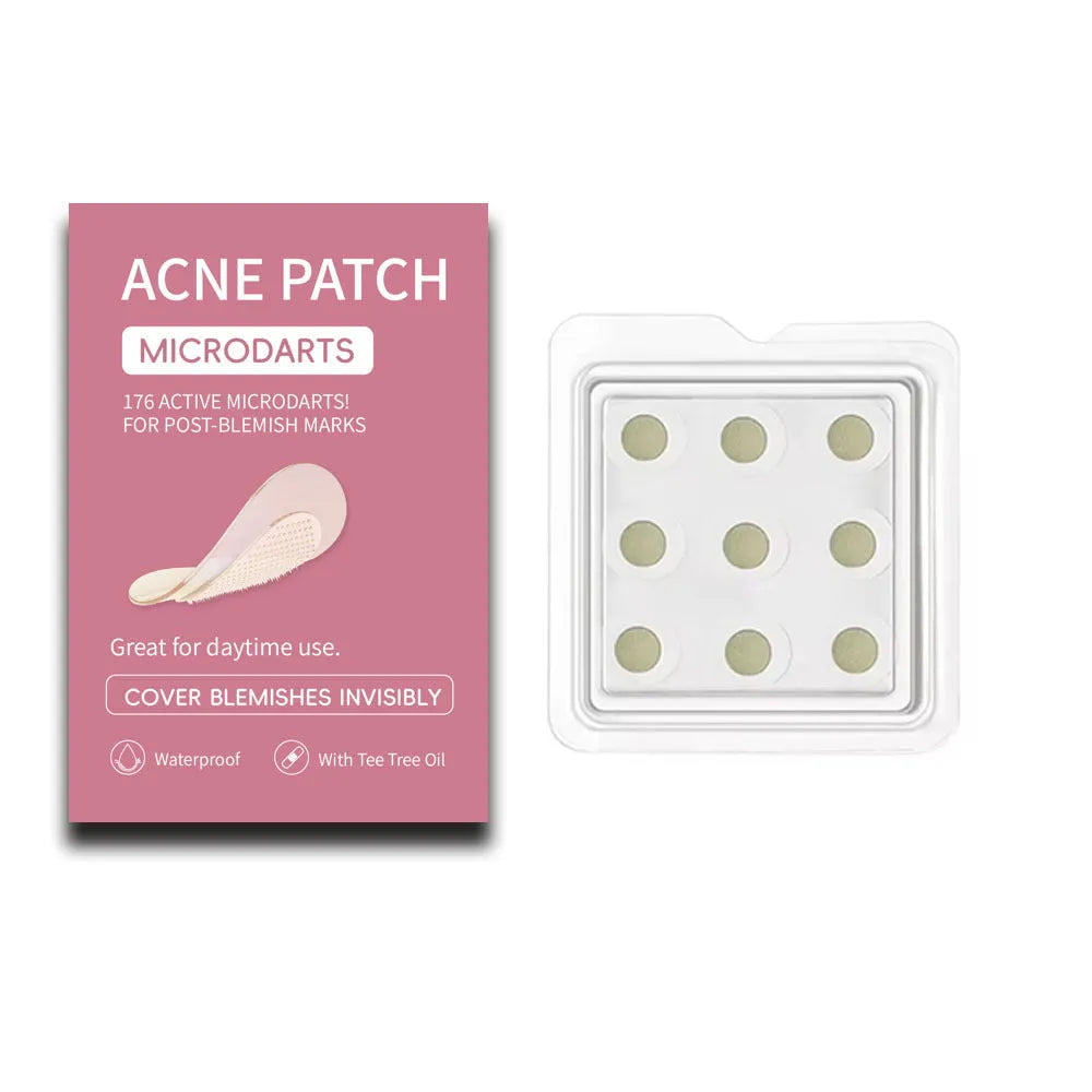 Box of 9 mild acne patches for pimple and closed comedone treatment