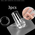 2.8cm covered nail art silicone stamp and scraper set for French manicure printing