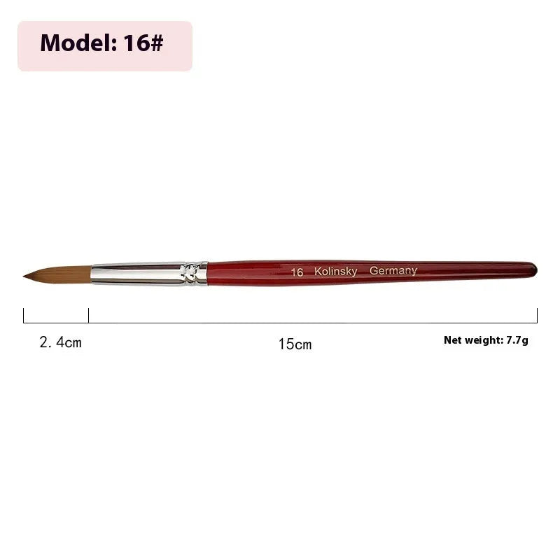 Nail art crystal pen with round tip on rosewood handle for dotting and detailing