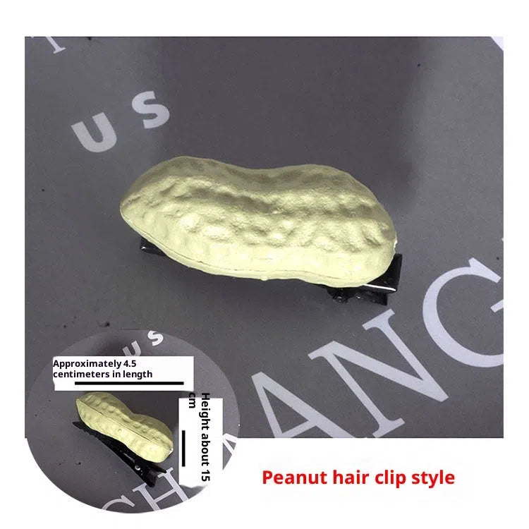 Plastic grass bean sprout hairpin with cute flower barrettes for children, handmade floral hair accessory