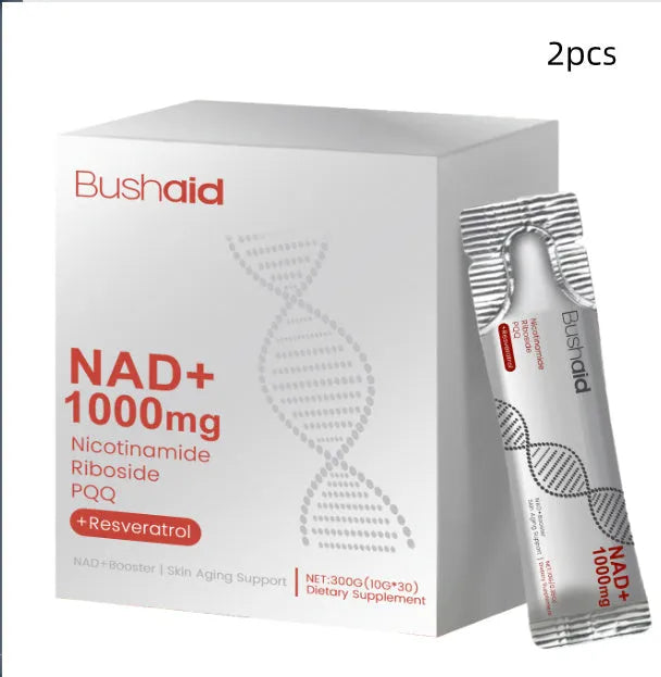 300g container of anti-aging liquid drink supplement with nicotinamide riboside and resveratrol