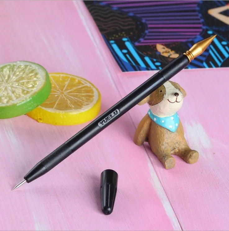 Scratching tool set with scraper pen, brushes, repair solution and bamboo sticks for scratch painting