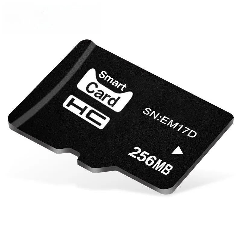 256MB TF microSD memory card on white background showing front and back.