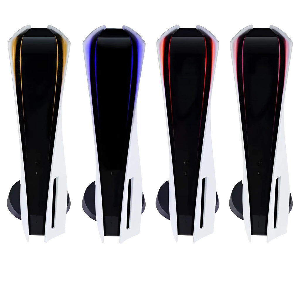 Carbon fibre pattern PVC film sticker for PS5 console light bar in blue, gold, pink, and red colour options