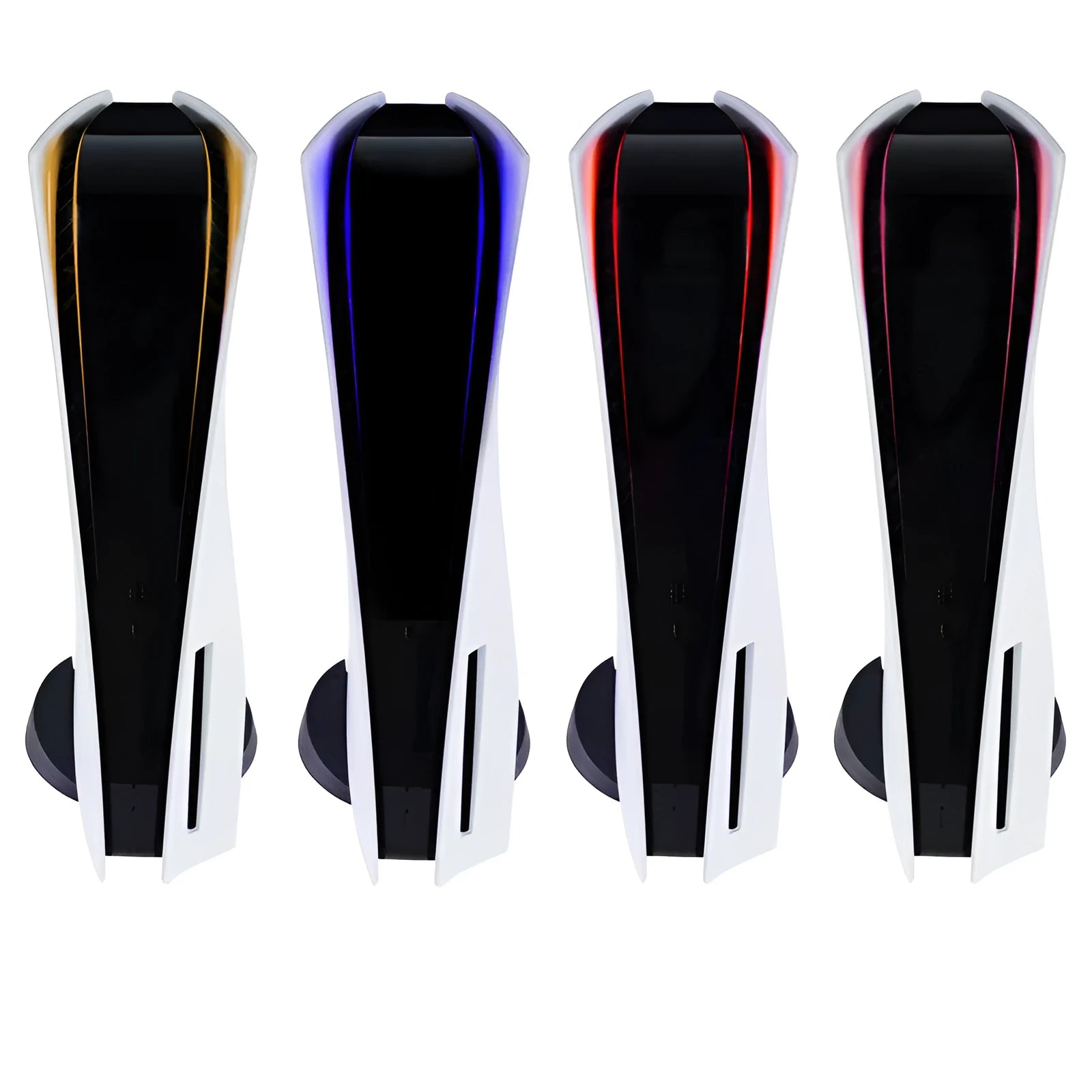 Carbon fibre pattern PVC film sticker for PS5 console light bar in blue, gold, pink, and red colour options