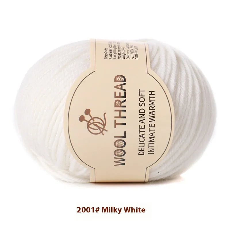 Roll of hand knitting wool yarn for baby garments in various colour options