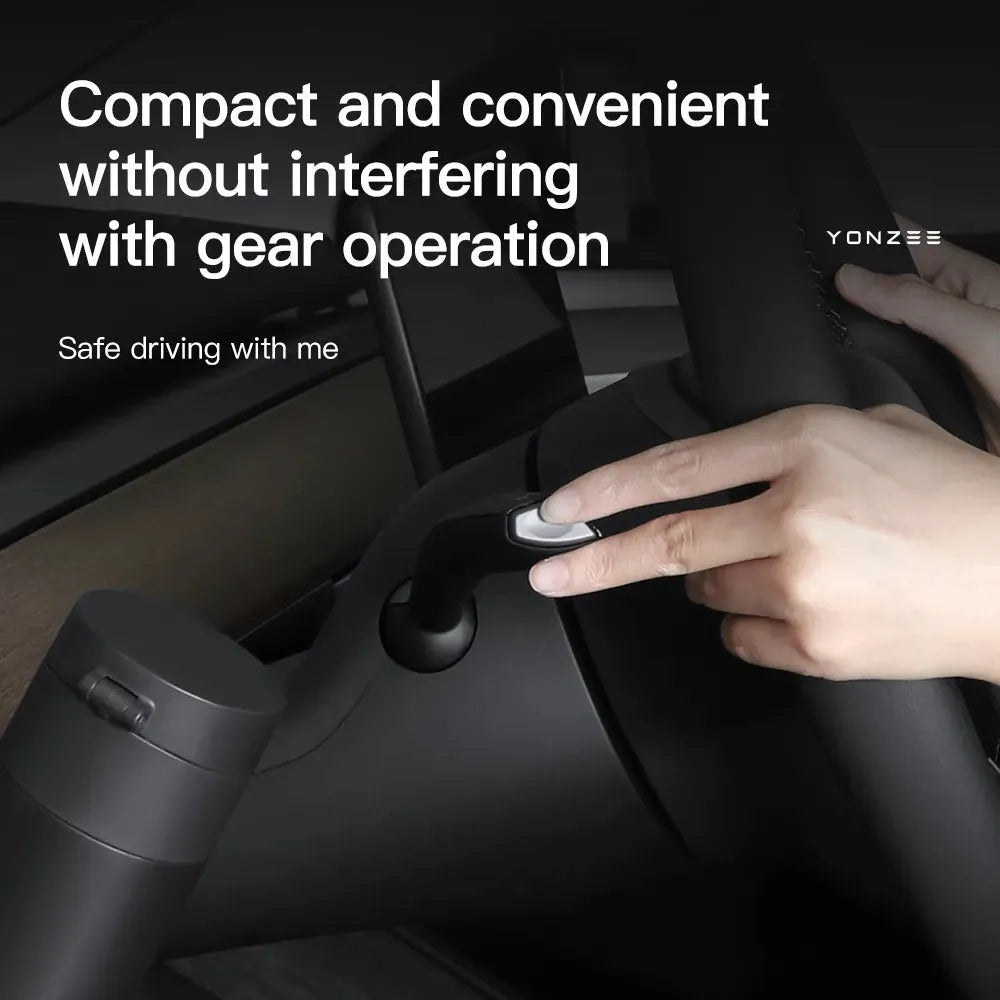 Tesla Model 3 and Model Y dashboard cup holder with waterproof plastic construction and carrying handle