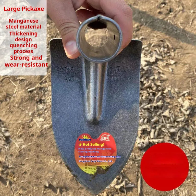 Pointed hoe ripper plough tool with flat hoe head made from manganese steel