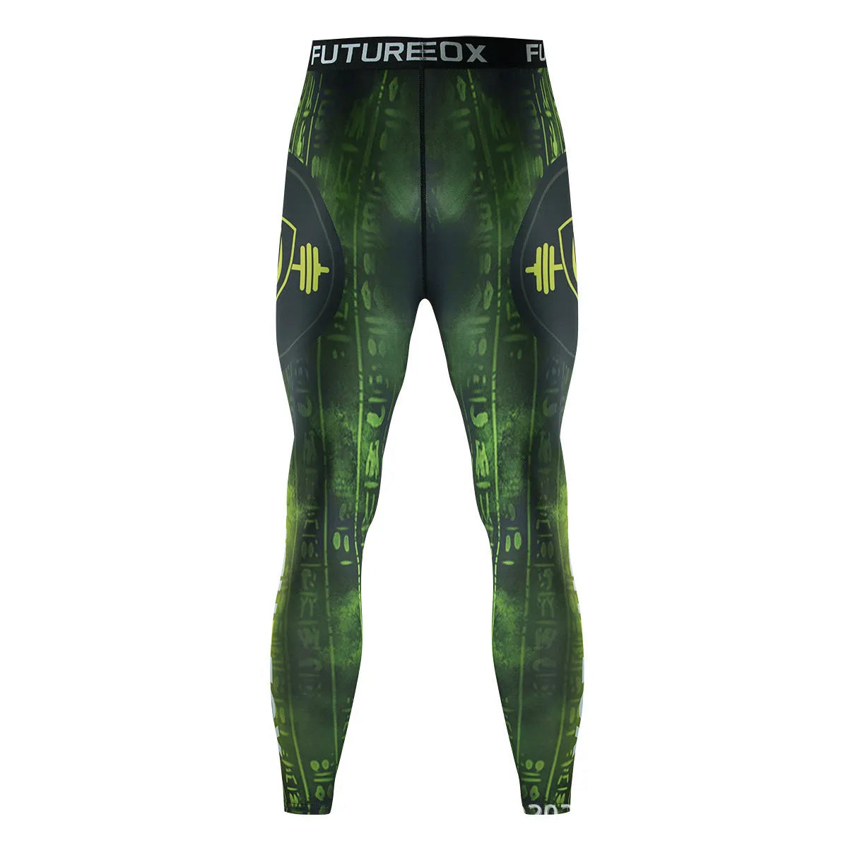 Men's stretch sports suit with ZF016 pattern printing for running and fitness activities