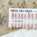 Chinese style butterfly oval almond press-on nails 40pcs matte and glossy finish options on display