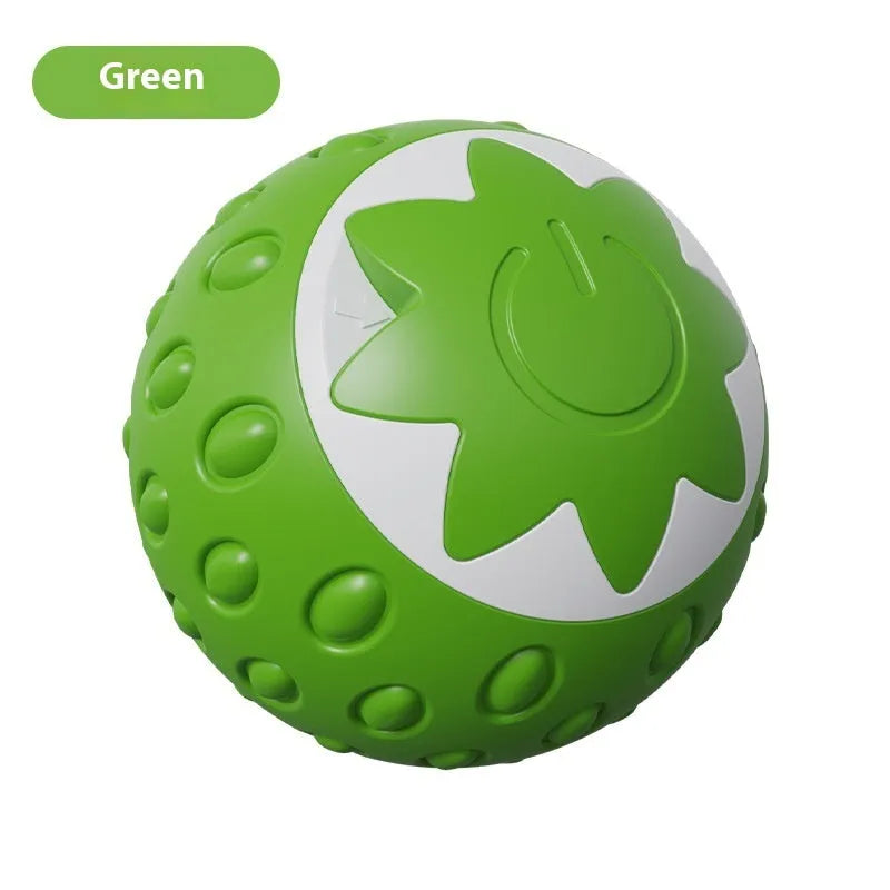 Self-Hi Relieving Stuffy Electric Cat Toy, strawberry cat rolling ball in green colour