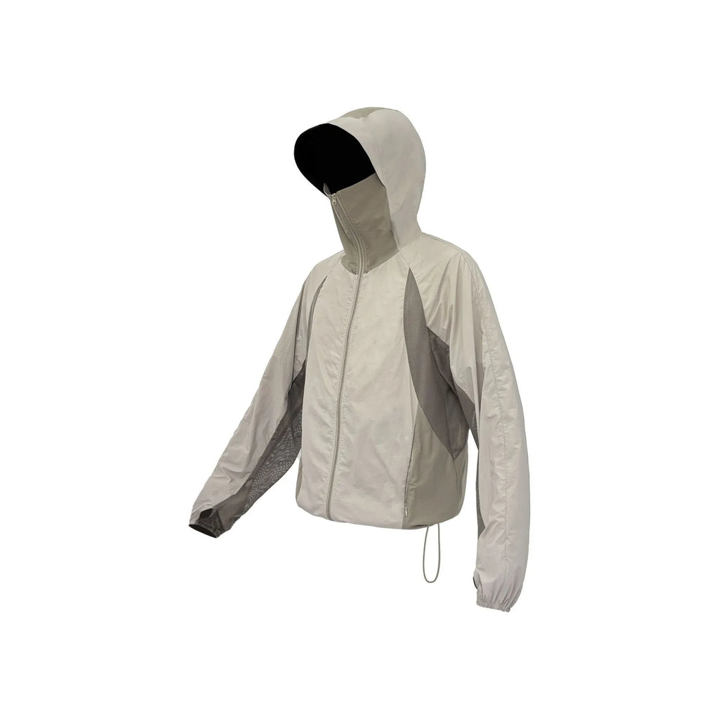 Men's mesh stitch UV protection shirt in desert brown colour showing ventilation detailing