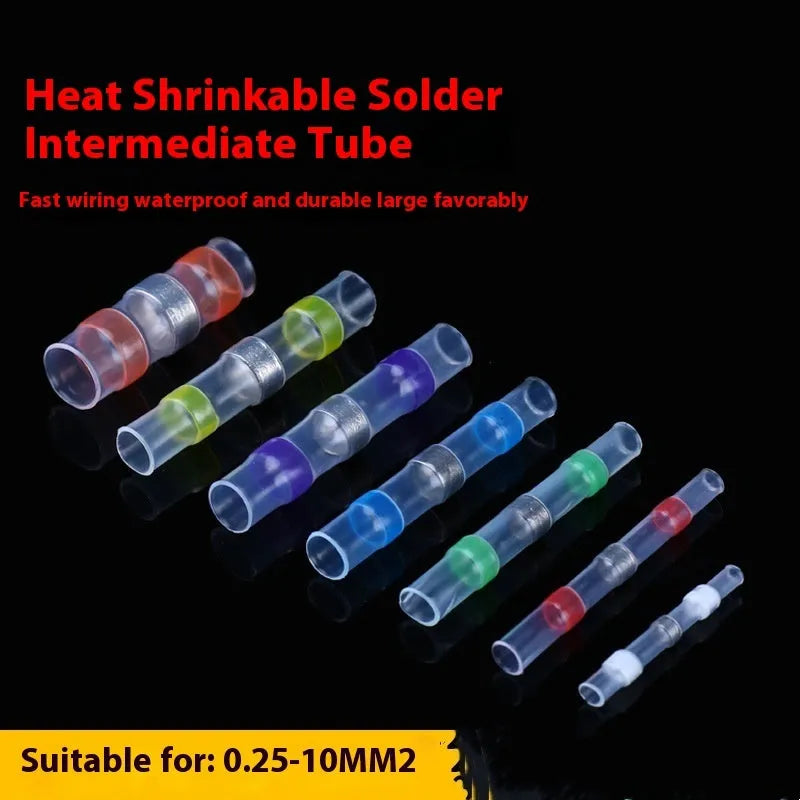 Heat shrinkable terminal block in seven colours for waterproof 32 amp electrical connections