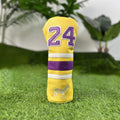 A single PU golf club sleeve in a choice of black, white, red, or yellow colours, designed to protect an iron or putter head.