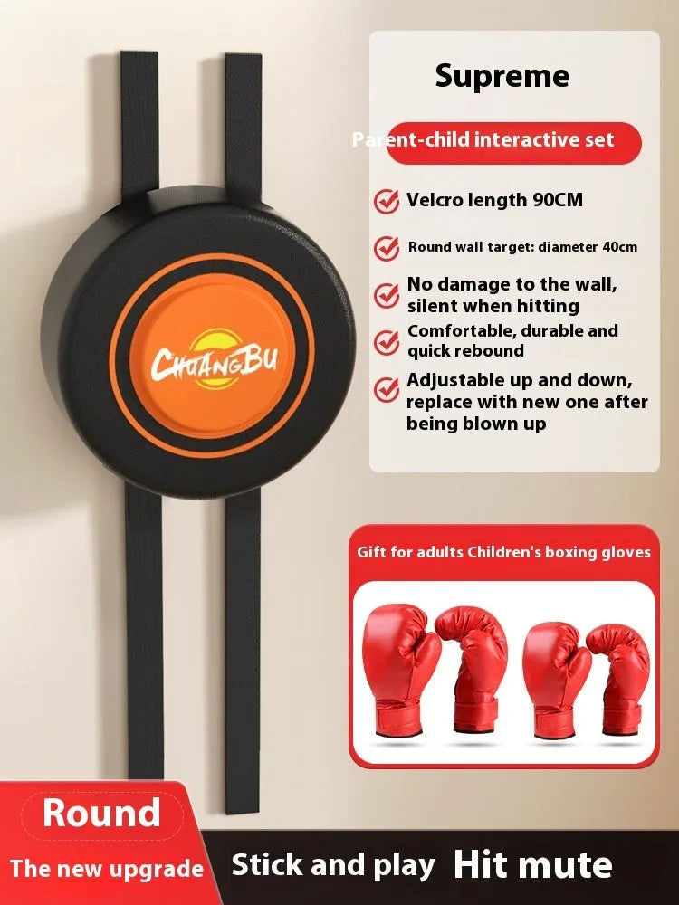 Wall mounted PU leather boxing sandbag punching target for home fitness training