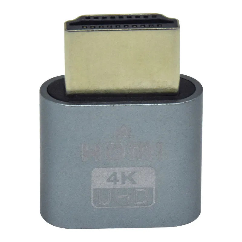 Graphics card HDMI spoof dongle in metallic finish with 26.5mm compact design