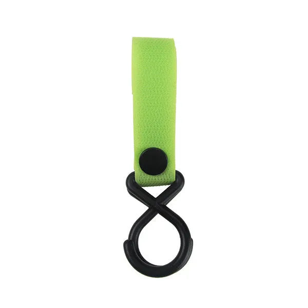 A nylon luggage Velcro hook in one of 18 available colours, shown in independent OPP packaging.