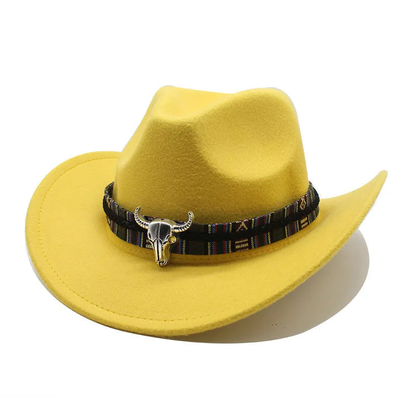 Polyester Western cowboy hat with bell crown in army green colour