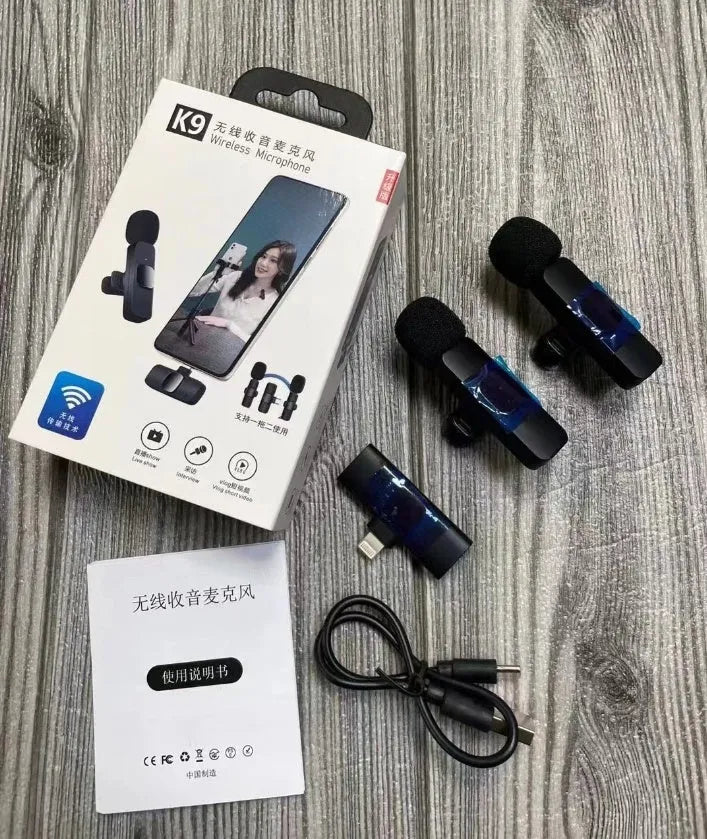 K-series collar clip microphone for wireless outdoor recording with multiple interface options.