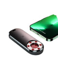 Small black portable infrared detector for finding hidden cameras and tracking devices