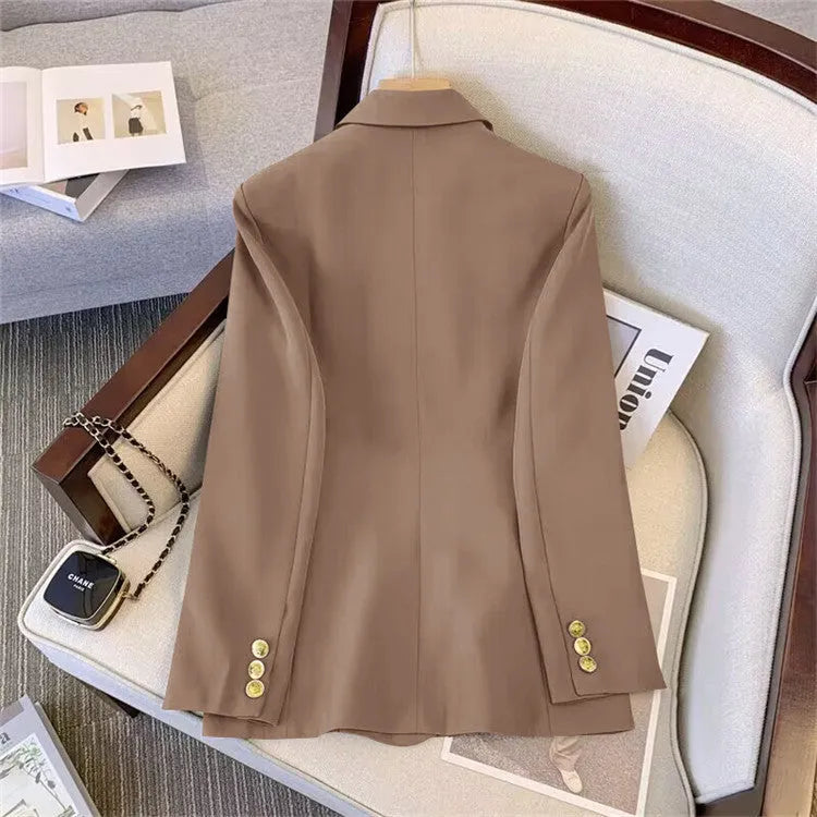 Women's loose fit polyester blouse in black colour with regular sleeves and slimming silhouette
