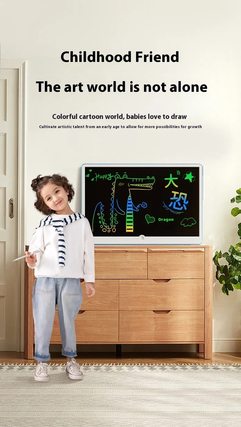 19-inch LCD drawing board for children with rechargeable battery and clear button