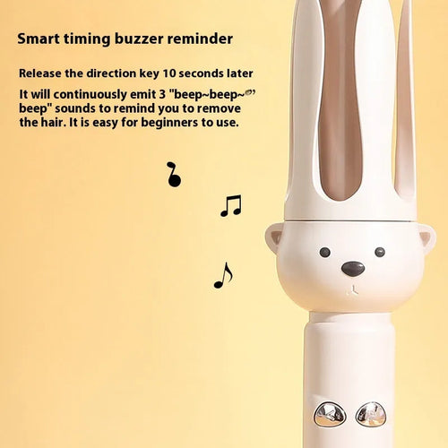 Beige anion automatic hair curler with FS-H208 negative ion technology and hair stick