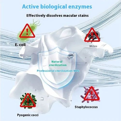 Biological enzyme bubble powder laundry detergent bottle with active oxygen formula