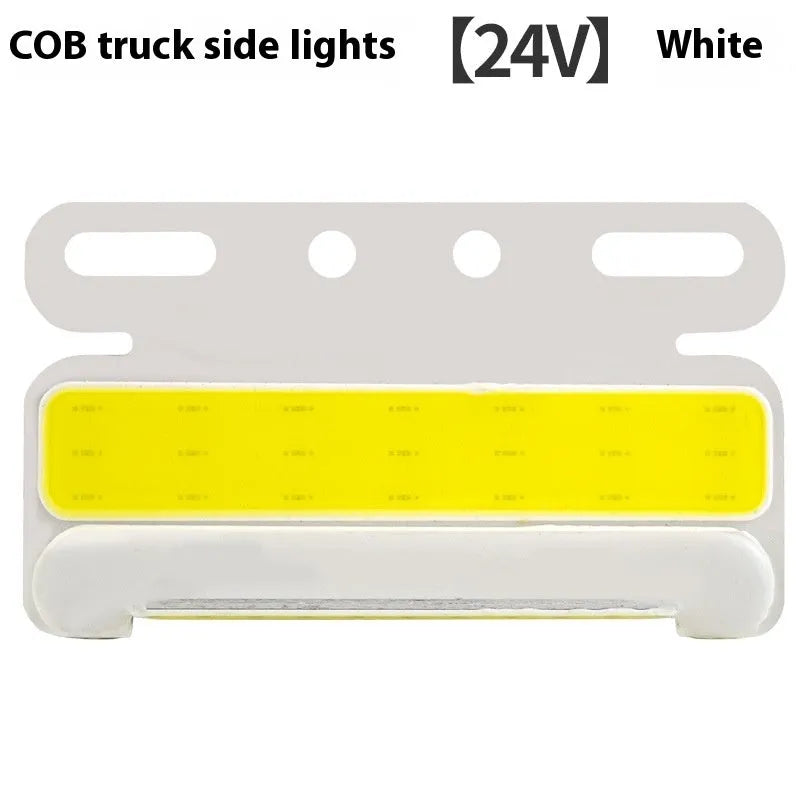 Truck side light with COB LED technology in 12V and 24V versions for ground tyre illumination