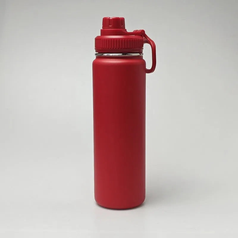 Dopamine colour scheme 710ml stainless steel insulated fitness yoga water bottle with rope