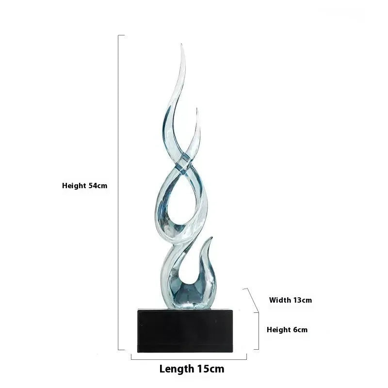 High-rise festival decoration ornament in resin and plastic with a modern simple design.