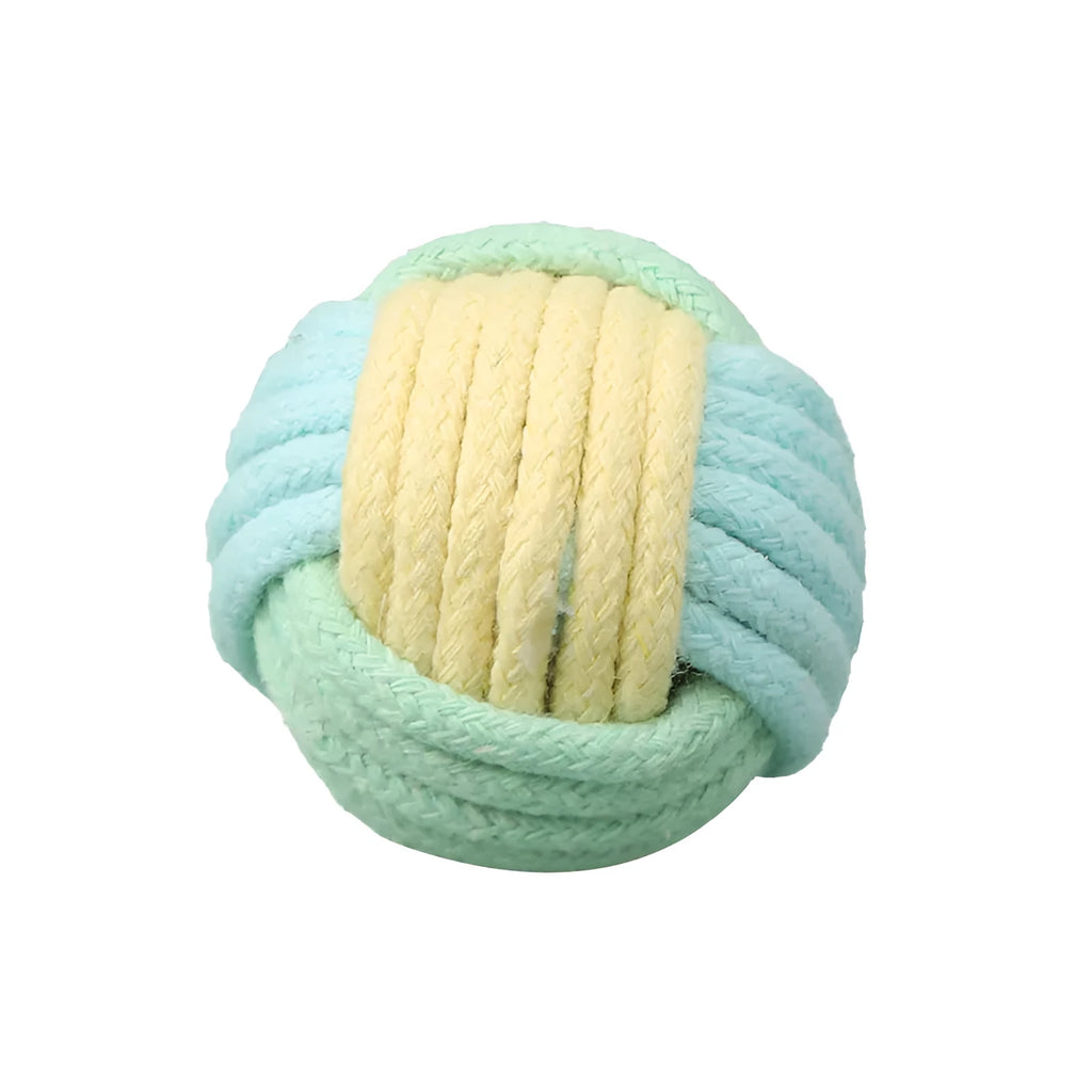 Handmade soft cotton plush ball cat toy for teeth grinding, 5cm diameter
