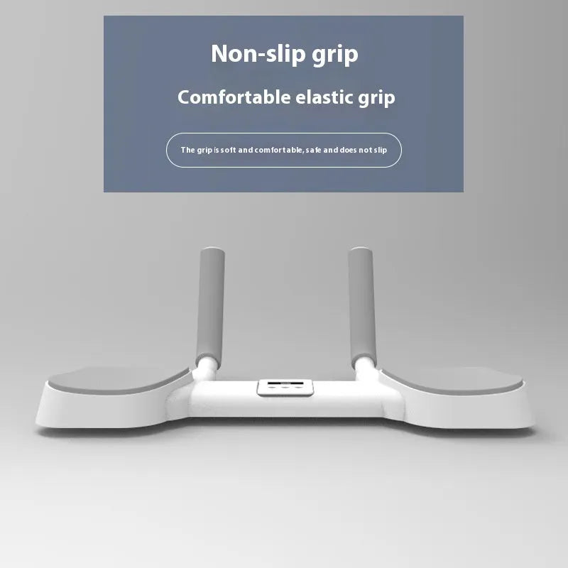 White flat support trainer with alloy aluminum tube frame and ABS components for household fitness