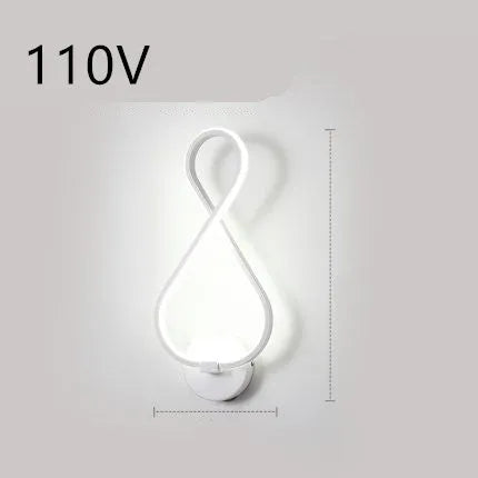 Nordic style LED wall lamp with a silicone shade mounted on a bedroom wall