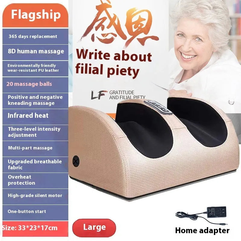 Automatic foot massager machine with kneading function and timer display