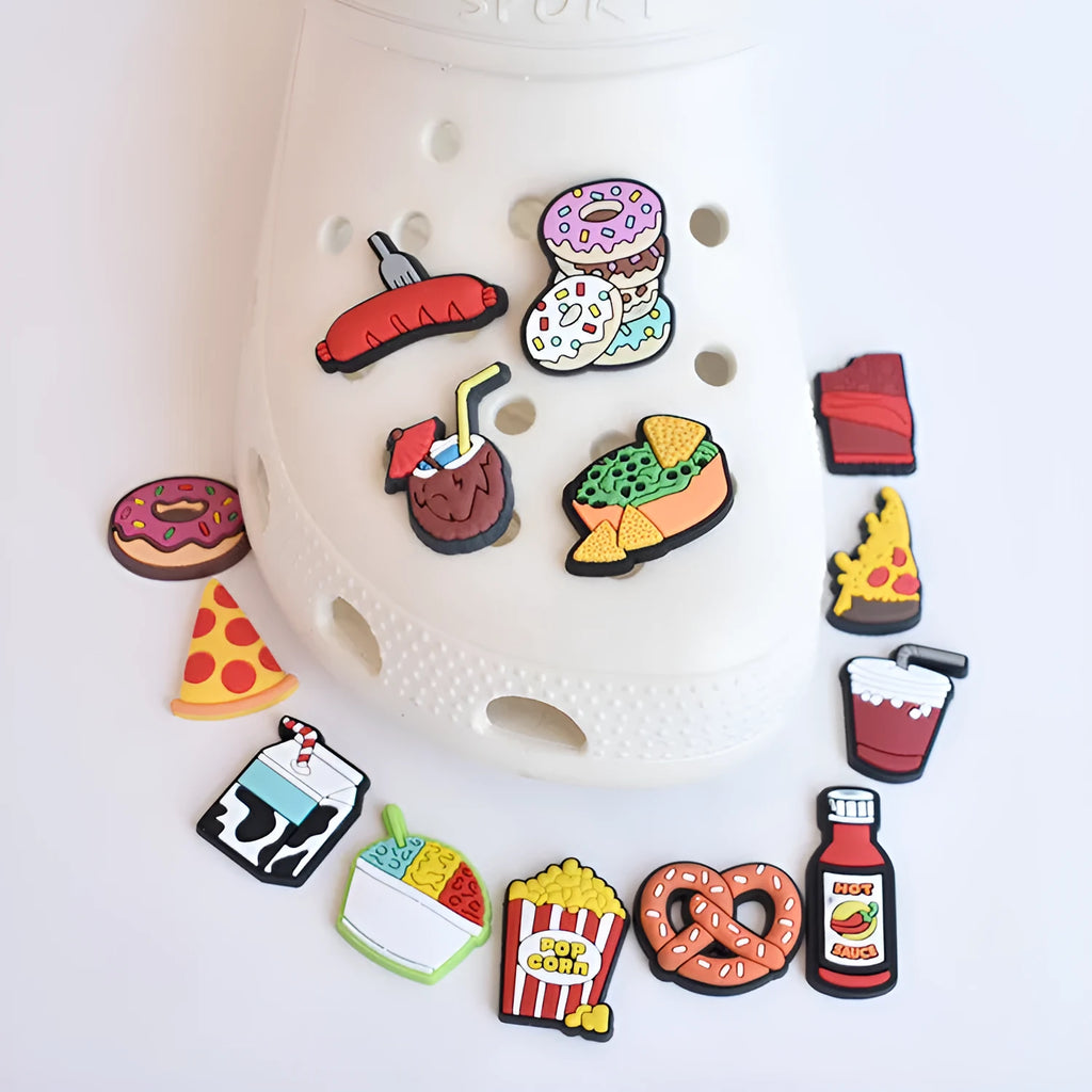 Removable PVC shoe ornament buckle for hole shoes, 2.5-3cm size